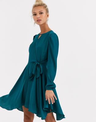 tie mini dress
