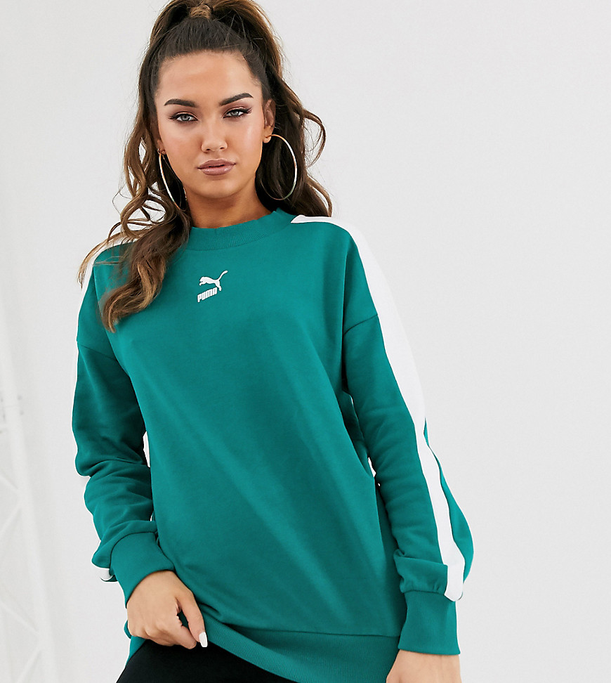 Exclusive Classics t7 blågrøn sweatshirt fra Puma