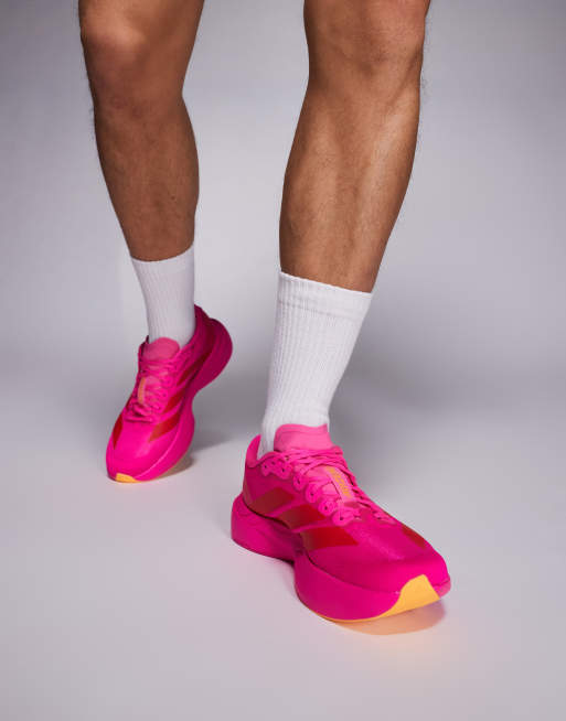 Exclusivité ASOS - adidas Running - Adizero EVO SL - Baskets - Rose vif/rouge, 3 de 5