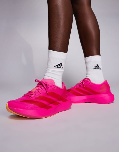 Exclusivité ASOS - adidas Running - Adizero EVO SL - Baskets - Rose vif/rouge - view 1