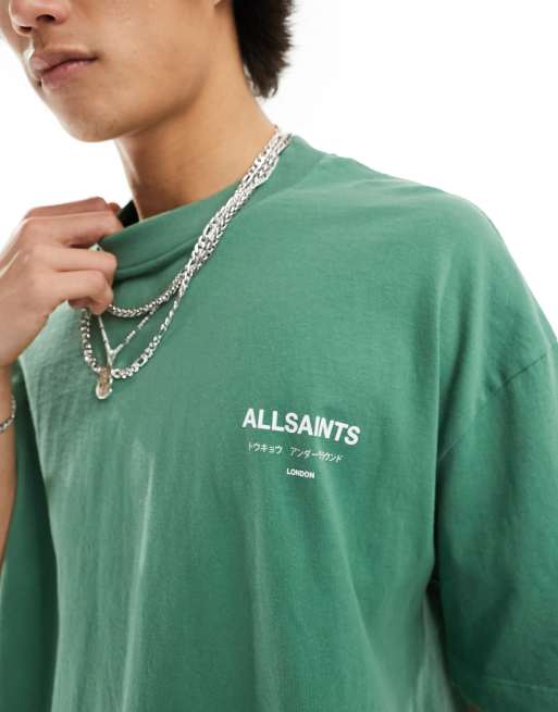 all saints green t shirt
