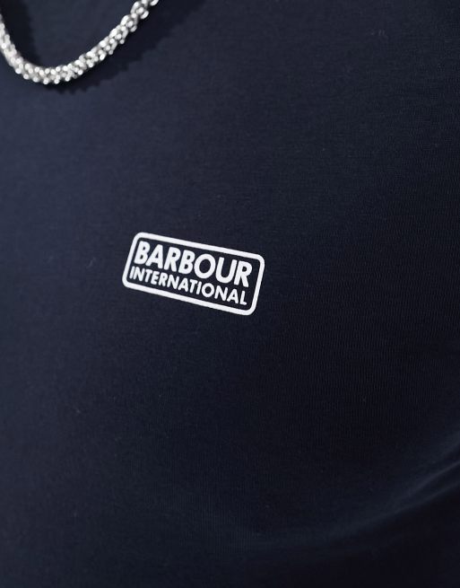 Exclusivité ASOS - Barbour International - Throttle - T-shirt coupe slim avec logo - Bleu marine, 2 de 4