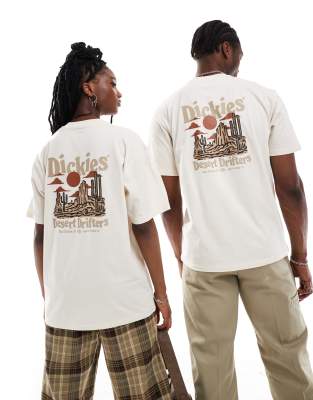 Exclusivité ASOS - Chilhowie - T-shirt imprimé dans le dos à manches courtes - Blanc cassé