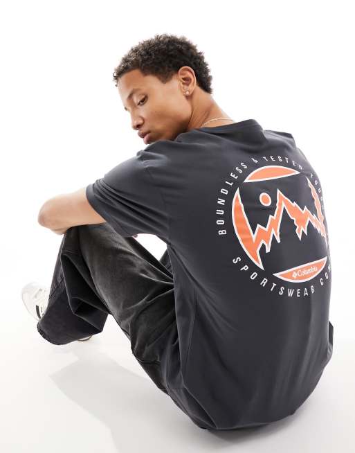 Exclusivité ASOS - Columbia - Brice Creek - T-shirt avec imprimé montagne au dos - Noir