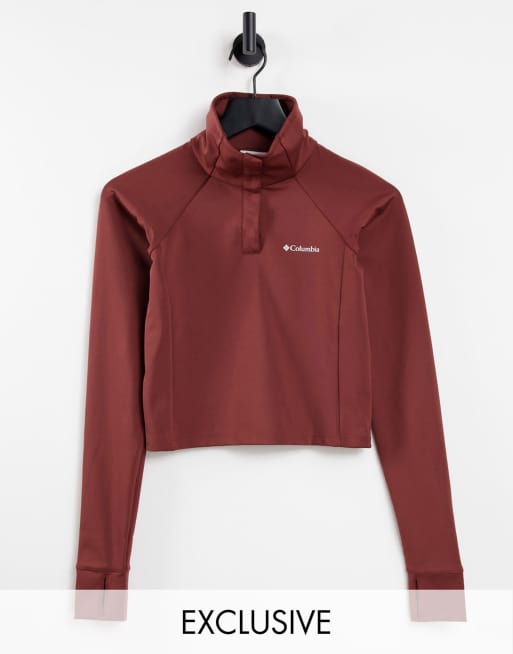 Exclusivité ASOS - Columbia - CSC - T-shirt crop top à manches longues - Rouge 