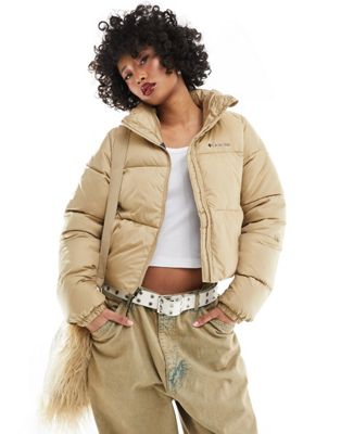 Columbia Puffect cropped jacket in beige Exclusive at ASOS  - ASOS Price Checker