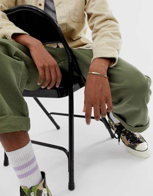 Exclusivité ASOS - DesignB London - Bracelet en chaîne avec plaque - Doré, 3 de 4