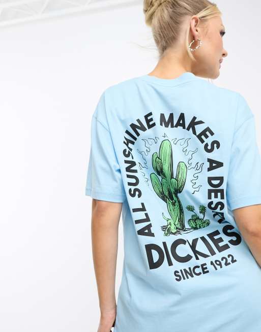 Exclusivité ASOS - Dickies - Badger Mountain - T-shirt avec imprimé cactus au dos - Bleu ciel, 3 de 4