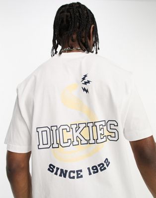 Dickies cascade locks snake back print t-shirt in white exclusive to asos - ASOS Price Checker