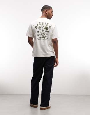 Exclusivité ASOS - Dickies - Cherry Fork - T-shirt à imprimé au dos - Blanc