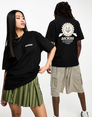 Exclusivité ASOS - Dickies - Fair Oaks - T-shirt avec imprimé soleil au dos - Noir