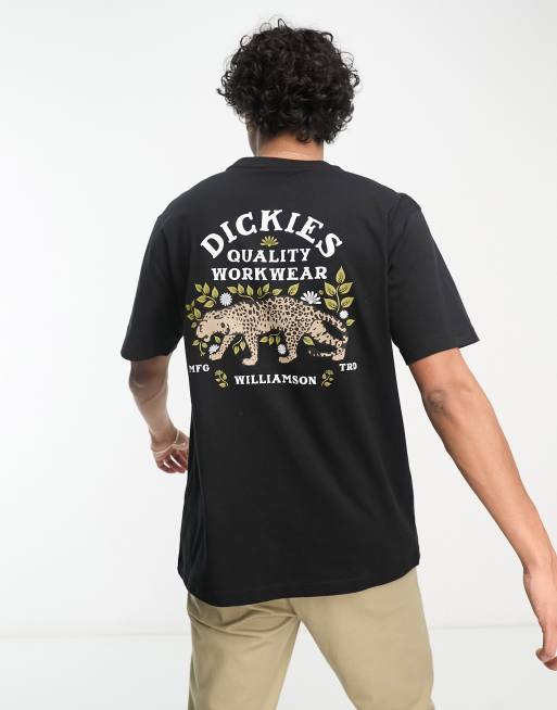 Exclusivité ASOS - Dickies - Fort Lewis - T-shirt à imprimé tigre au dos - Noir, 4 de 4