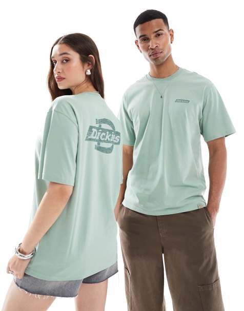 Exclusivité ASOS - Dickies - Heritage Crayon - T-shirt avec logo imprimé au dos - Vert clair - view 1