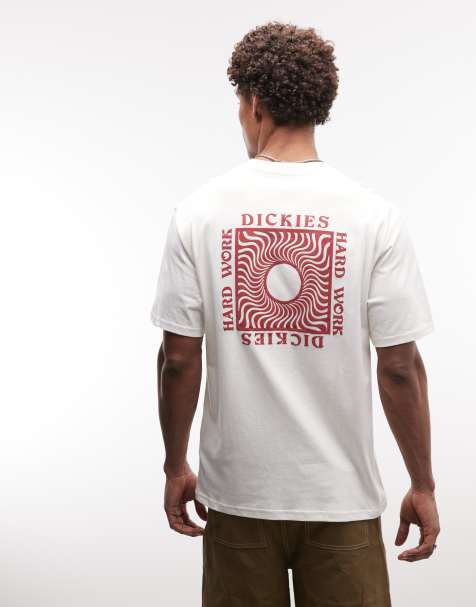Exclusivité ASOS - Dickies - Oatfield - T-shirt à imprimé au dos - Blanc cassé - view 1