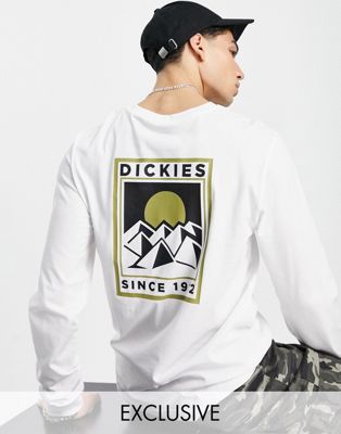 Exclusivité ASOS - Dickies - Pacific - T-shirt à imprimé au dos - Blanc