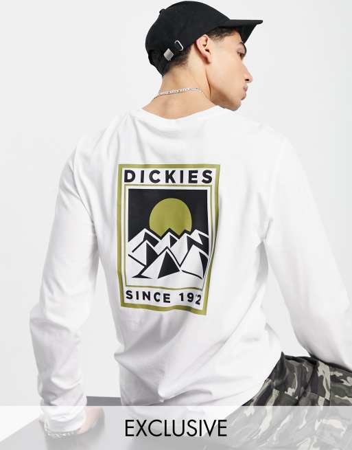Exclusivité ASOS - Dickies - Pacific - T-shirt à imprimé au dos - Blanc 