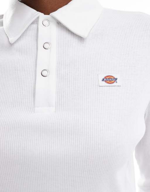 Exclusivité ASOS - Dickies - Tallasee - Polo à manches longues - Blanc, 3 de 4