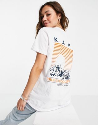 T-shirts et débardeurs Exclusivité  - Kavu - T-shirt avec imprimé paysage au dos - Blanc
