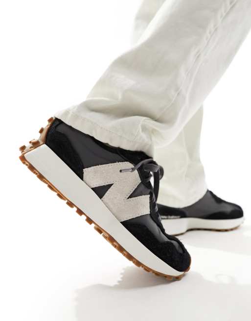 Exclusivité Asos New Balance 327 Baskets Noir Et Beige Asos