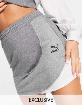 Puma convey skirt in grey colourblock exclusive to ASOS - ASOS Price Checker