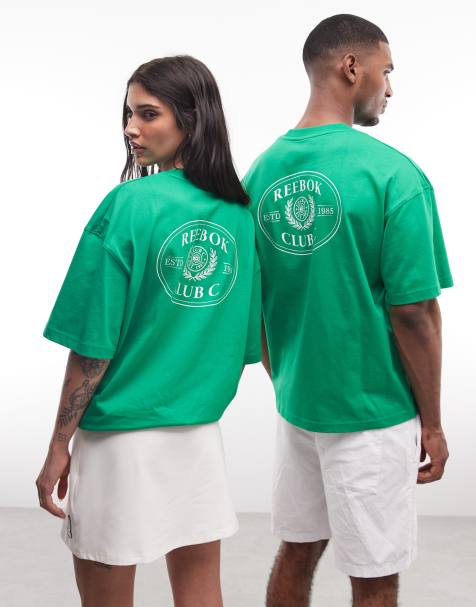 Exclusivité ASOS - Reebok - T-shirt à logo graphique - Vert - view 1
