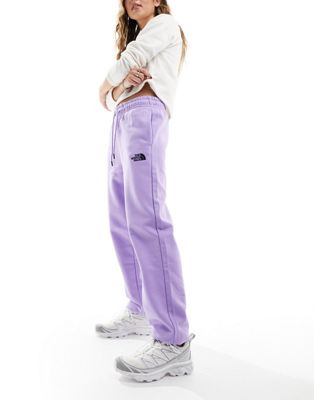 The North Face Essential oversized fleece high waist joggers in purple Exclusive at ASOS - ASOS Price Checker