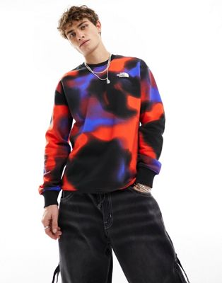 The North Face Essential oversized fleece sweatshirt in red marble print Exclusive at ASOS - ASOS Price Checker