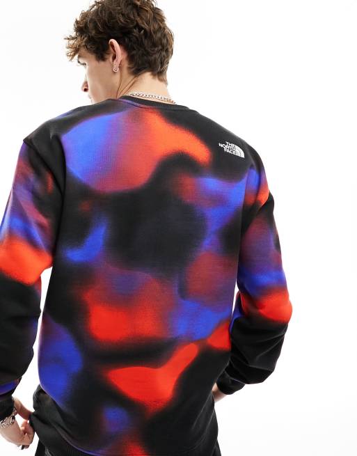 Exclusivité ASOS - The North Face - Essential - Sweat oversize en molleton à imprimé marbré - Rouge, 4 de 4