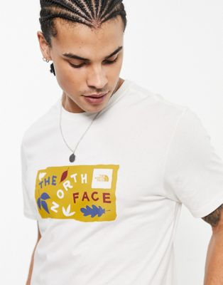 The North Face Leaf Drawing chest print t-shirt in off white Exclusive at ASOS - ASOS Price Checker