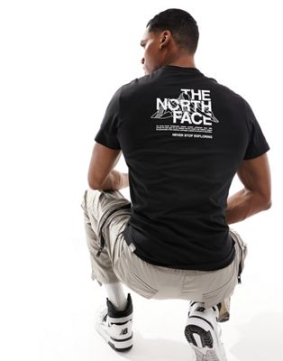 The North Face Mountain Sketch back print t-shirt in black Exclusive at ASOS - ASOS Price Checker