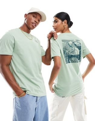 The North Face Redbox Celebration 2 back print t-shirt in sage green Exclusive at ASOS - ASOS Price Checker