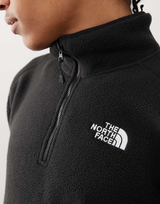 Exclusivité ASOS - The North Face - Shispare - Polaire à logo et col zippé - Noir