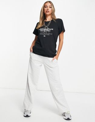 Femme Exclusivité  - The North Face - T-shirt décontracté imprimé sur le devant - Noir