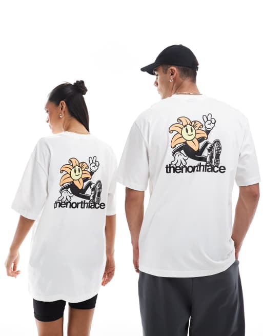 Exclusivité ASOS - The North Face - T-shirt oversize avec imprimé fleur au dos - Blanc, 4 de 4