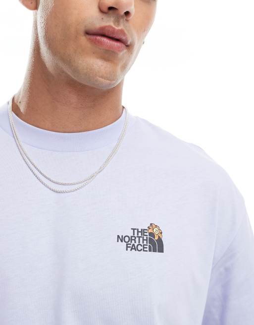 Exclusivité ASOS - The North Face - T-shirt oversize avec imprimé fleur au dos - Bleu clair, 4 de 4