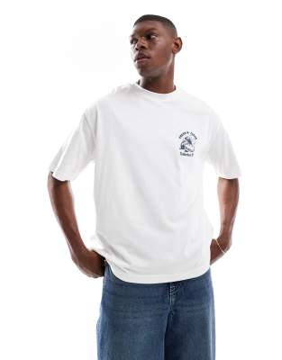Exclusivité ASOS - Timberland - T-shirt à motif Fresh and Clean - Blanc