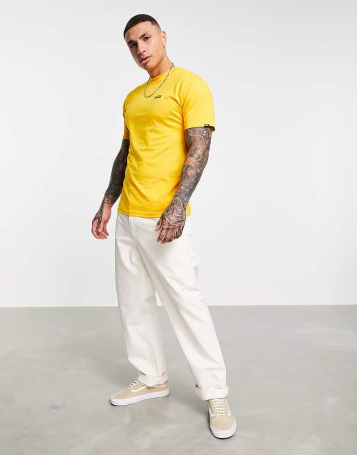 T shirt vans store homme jaune