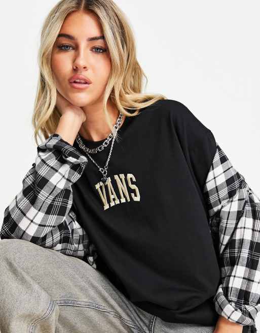 Exclusivité ASOS - Vans - T-shirt oversize - Noir 