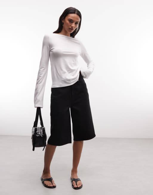 Exclusivité ASOS - Weekday - Annie - Top ultra-doux à manches longues et encolure bateau - Blanc, 2 de 4