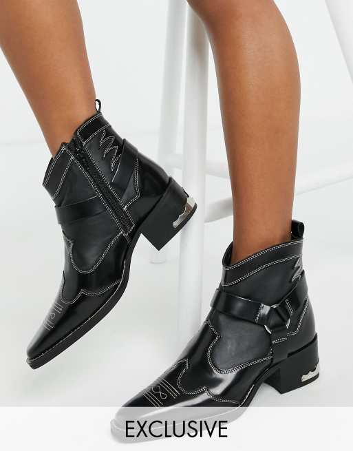 Bottines discount laque noir