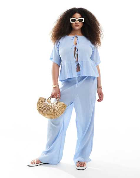 Exclusivité - Esmée Curve - Pantalon de plage - Bleu - view 1
