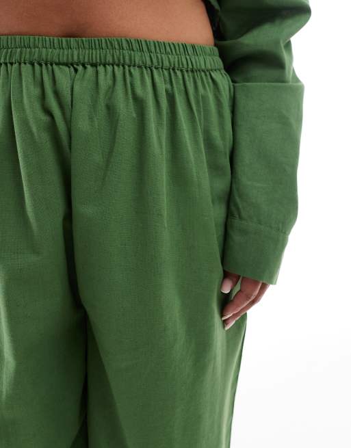 Exclusivité - Esmée Curve - Pantalon de plage d'ensemble - Olive, 5 de 5