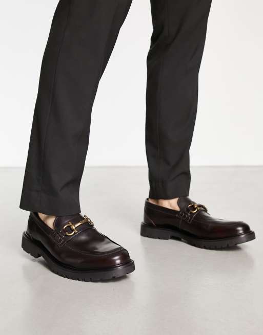 Exclusivité - H by Hudson - Alevero - Mocassins en cuir ultra brillant - Bordeaux