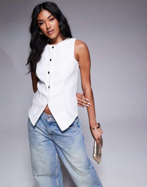 Exclusivité - In The Style x Natalya Wright - Veston ajusté - Crème - view 1