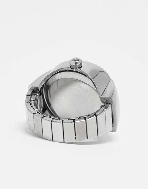 Exclusivité - Kaiia - Bague en acier inoxydable avec montre en forme de cœur - Argenté et rose, 3 de 3