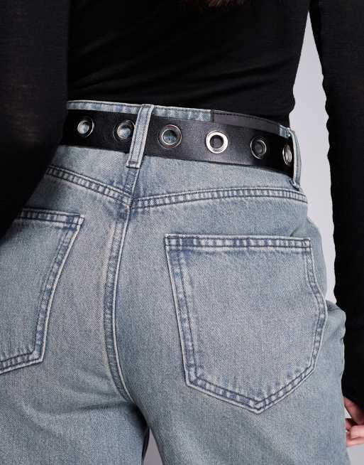 Exclusivité - Kaiia - Ceinture western en similicuir à œillets - Noir, 3 de 3
