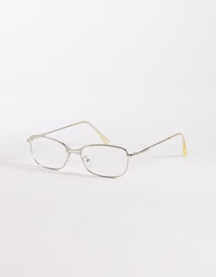Exclusivité - - Lunettes rectangulaires à verres transparents - Argenté-Multicolore One Size