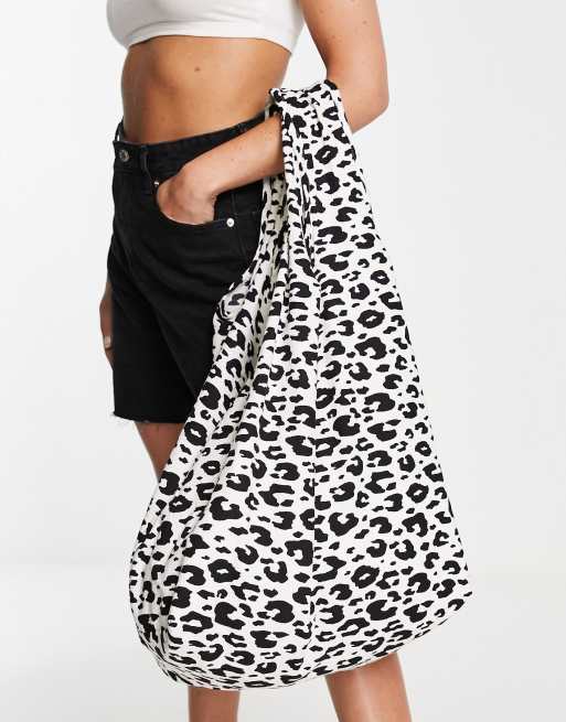Exclusivité - Only - Sac de plage oversize à imprimé léopard, 4 de 4