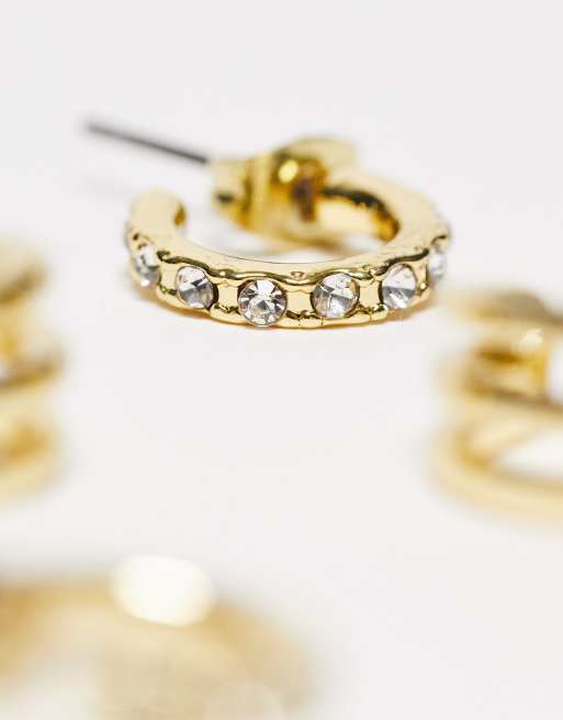 Exclusivité - Pieces - Lot de 2 paires de créoles en plaqué or 18 carats - Doré, 3 de 4