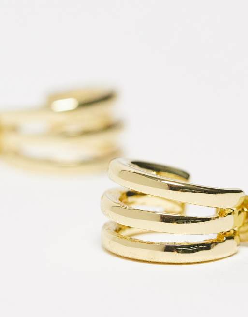 Exclusivité - Pieces - Lot de 2 paires de créoles en plaqué or 18 carats - Doré, 4 de 4